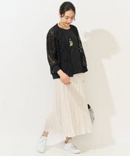PZHGA40390 GEORGES RECH(ジョルジュ・レッシュ)  [日本製]シアーランダムプリーツスカート アイボリー