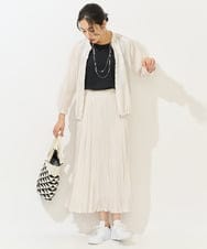 PZHGA40390 GEORGES RECH(ジョルジュ・レッシュ)  [日本製]シアーランダムプリーツスカート アイボリー