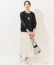 PZHGA40390 GEORGES RECH(ジョルジュ・レッシュ)  [日本製]シアーランダムプリーツスカート アイボリー