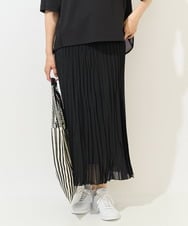 PZHGA40390 GEORGES RECH(ジョルジュ・レッシュ)  [日本製]シアーランダムプリーツスカート アイボリー