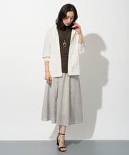 PZHGD01390 GEORGES RECH(ジョルジュ・レッシュ) シアーストライプフレアスカート ブルー