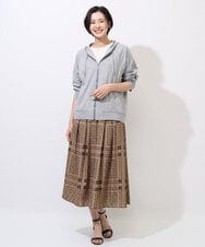 PZHGD14360 GEORGES RECH(ジョルジュ・レッシュ)  [日本製/セットアップ対応]ジオメトリックスカーフ柄スカート ネイビー系