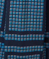 PZHGD14360 GEORGES RECH(ジョルジュ・レッシュ)  [日本製/セットアップ対応]ジオメトリックスカーフ柄スカート ネイビー系