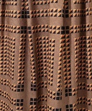 PZHGD14360 GEORGES RECH(ジョルジュ・レッシュ)  [日本製/セットアップ対応]ジオメトリックスカーフ柄スカート ネイビー系