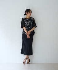PZHGD34230 GEORGES RECH(ジョルジュ・レッシュ)  [セットアップ対応]ジャージーナロースカート ベージュ