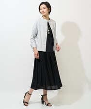 PZHGE41290 GEORGES RECH(ジョルジュ・レッシュ)  [セットアップ対応]シアーギャザーセミフレアスカート ホワイト