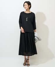 PZHGE41290 GEORGES RECH(ジョルジュ・レッシュ)  [セットアップ対応]シアーギャザーセミフレアスカート ホワイト