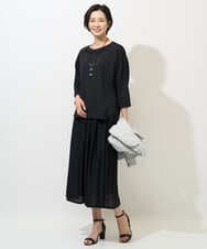 PZHGE41290 GEORGES RECH(ジョルジュ・レッシュ)  [セットアップ対応]シアーギャザーセミフレアスカート ホワイト