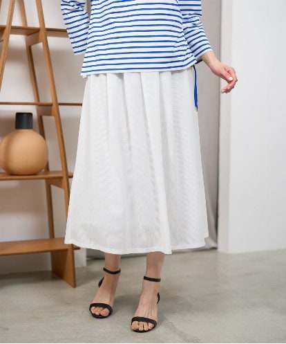 PZHGE41290 GEORGES RECH  [セットアップ対応]シアーギャザーセミフレアスカート