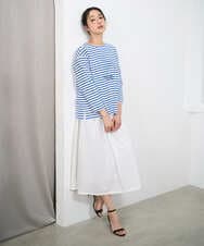 PZHGE41290 GEORGES RECH(ジョルジュ・レッシュ)  [セットアップ対応]シアーギャザーセミフレアスカート ホワイト