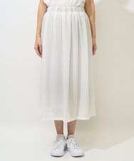 PZHGE41290 GEORGES RECH(ジョルジュ・レッシュ)  [セットアップ対応]シアーギャザーセミフレアスカート ホワイト