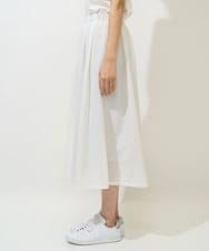 PZHGE41290 GEORGES RECH(ジョルジュ・レッシュ)  [セットアップ対応]シアーギャザーセミフレアスカート ホワイト