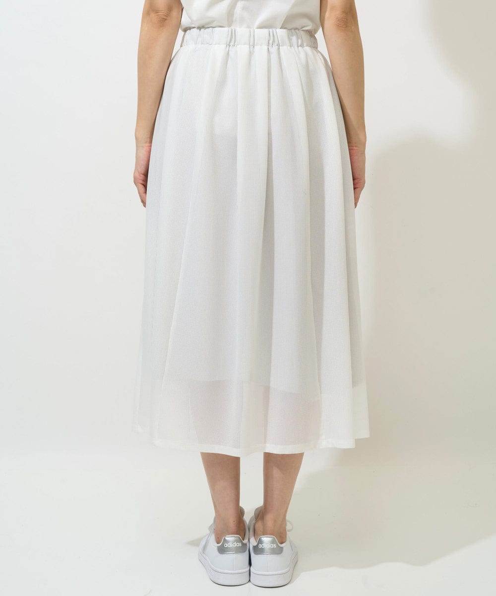 PZHGE41290 GEORGES RECH(ジョルジュ・レッシュ)  [セットアップ対応]シアーギャザーセミフレアスカート ホワイト