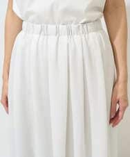 PZHGE41290 GEORGES RECH(ジョルジュ・レッシュ)  [セットアップ対応]シアーギャザーセミフレアスカート ホワイト