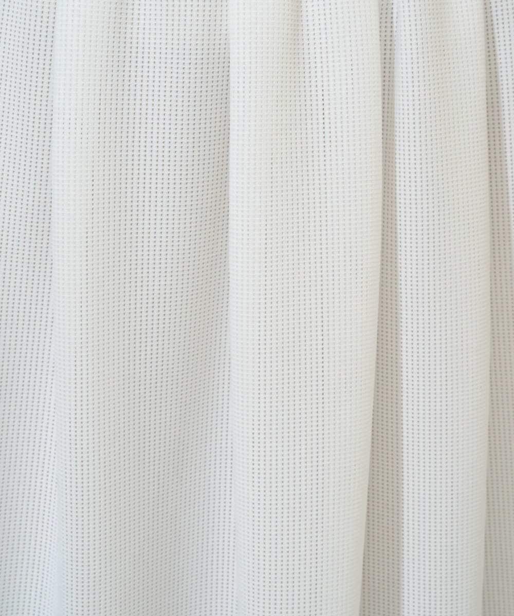 PZHGE41290 GEORGES RECH(ジョルジュ・レッシュ)  [セットアップ対応]シアーギャザーセミフレアスカート ホワイト