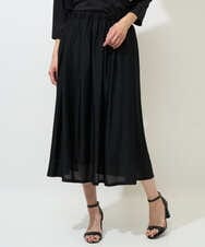 PZHGE41290 GEORGES RECH(ジョルジュ・レッシュ)  [セットアップ対応]シアーギャザーセミフレアスカート ブラック