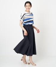 PZHGS02290 GEORGES RECH(ジョルジュ・レッシュ)  [セットアップ対応]ワッシャーアシメ切替スカート グリーン