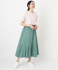 PZHGS02290 GEORGES RECH(ジョルジュ・レッシュ)  [セットアップ対応]ワッシャーアシメ切替スカート グリーン