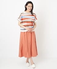 PZHGS02290 GEORGES RECH(ジョルジュ・レッシュ)  [セットアップ対応]ワッシャーアシメ切替スカート グリーン