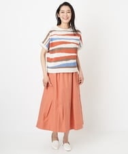 PZHGS02290 GEORGES RECH(ジョルジュ・レッシュ)  [セットアップ対応]ワッシャーアシメ切替スカート グリーン