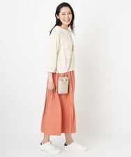 PZHGS02290 GEORGES RECH(ジョルジュ・レッシュ)  [セットアップ対応]ワッシャーアシメ切替スカート グリーン