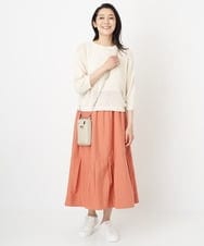 PZHGS02290 GEORGES RECH(ジョルジュ・レッシュ)  [セットアップ対応]ワッシャーアシメ切替スカート グリーン
