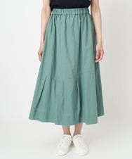 PZHGS02290 GEORGES RECH(ジョルジュ・レッシュ)  [セットアップ対応]ワッシャーアシメ切替スカート グリーン
