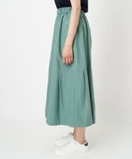 PZHGS02290 GEORGES RECH(ジョルジュ・レッシュ)  [セットアップ対応]ワッシャーアシメ切替スカート グリーン