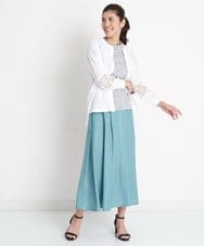 PZHGS25330 GEORGES RECH(ジョルジュ・レッシュ)  [セットアップ対応]ナチュラルシャンブレーギャザースカート ネイビー