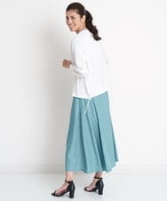 PZHGS25330 GEORGES RECH(ジョルジュ・レッシュ)  [セットアップ対応]ナチュラルシャンブレーギャザースカート ネイビー