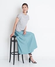 PZHGS25330 GEORGES RECH(ジョルジュ・レッシュ)  [セットアップ対応]ナチュラルシャンブレーギャザースカート ネイビー