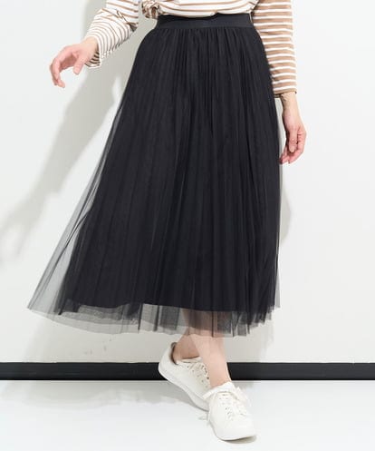 PZHGW38270   [セットアップ対応]チュールプリーツスカート