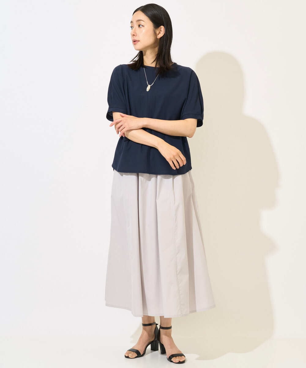 PZHHB05290 GEORGES RECH(ジョルジュ・レッシュ) [撥水加工]タフタイージーギャザースカート ダークグレー