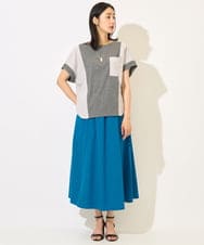 PZHHB05290 GEORGES RECH(ジョルジュ・レッシュ) [撥水加工]タフタイージーギャザースカート ダークグレー
