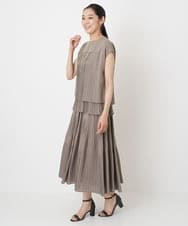 PZHHT18330 GEORGES RECH(ジョルジュ・レッシュ)  [セットアップ対応]プリーツティアードスカート ベージュ