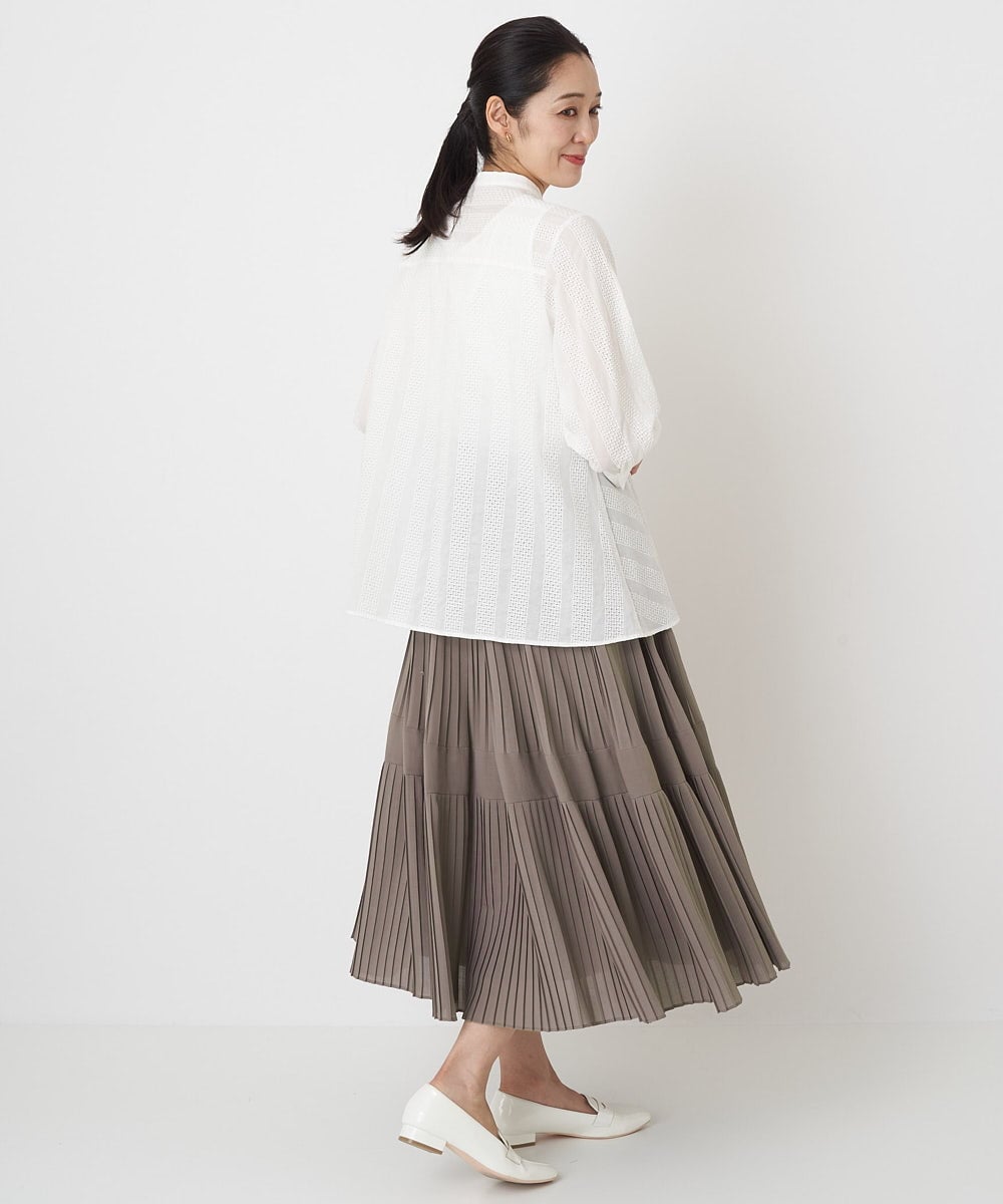 PZHHT18330 GEORGES RECH(ジョルジュ・レッシュ)  [セットアップ対応]プリーツティアードスカート ベージュ