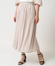 PZHJB22330 GEORGES RECH(ジョルジュ・レッシュ) シアーストライプティアードスカート ベージュ