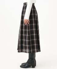 PZHJE21290 GEORGES RECH(ジョルジュ・レッシュ)  [セットアップ対応]チェックフレアスカート ブラウン