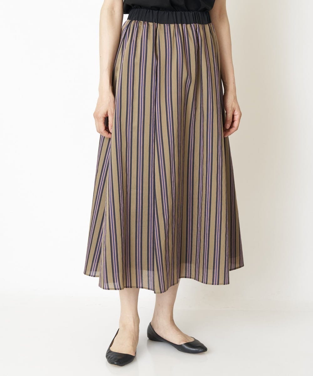 PZHJQ02350 GEORGES RECH(ジョルジュ・レッシュ) 【セットアップ対応】ストライプスカート ピンク