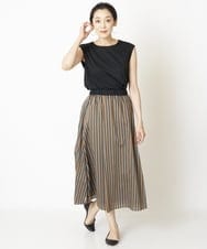 PZHJQ02350 GEORGES RECH(ジョルジュ・レッシュ) 【セットアップ対応】ストライプスカート グリーン