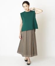 PZHJQ02350 GEORGES RECH(ジョルジュ・レッシュ) 【セットアップ対応】ストライプスカート グリーン