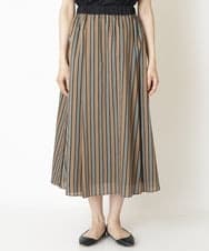 PZHJQ02350 GEORGES RECH(ジョルジュ・レッシュ) 【セットアップ対応】ストライプスカート グリーン