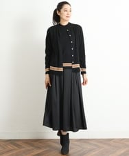 PZHJQ49270 GEORGES RECH(ジョルジュ・レッシュ) サテンフレアスカート ブラック