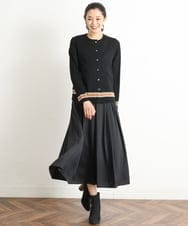 PZHJQ49270 GEORGES RECH(ジョルジュ・レッシュ) サテンフレアスカート ブラック
