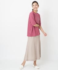 PZHJT39260 GEORGES RECH(ジョルジュ・レッシュ) [接触冷感]シャンブレーマーメイドスカート ブラック
