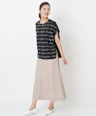 PZHJT39260 GEORGES RECH(ジョルジュ・レッシュ) [接触冷感]シャンブレーマーメイドスカート ブラック