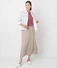 PZHJT39260 GEORGES RECH(ジョルジュ・レッシュ) [接触冷感]シャンブレーマーメイドスカート ブラック