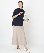PZHJT39260 GEORGES RECH(ジョルジュ・レッシュ) [接触冷感]シャンブレーマーメイドスカート ブラック