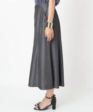 PZHJT39260 GEORGES RECH(ジョルジュ・レッシュ) [接触冷感]シャンブレーマーメイドスカート ブラック