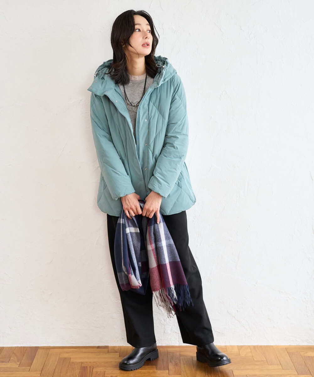 PZJAD48490 GEORGES RECH(ジョルジュ・レッシュ) マットストレッチタフタダウンジャケット グリーン